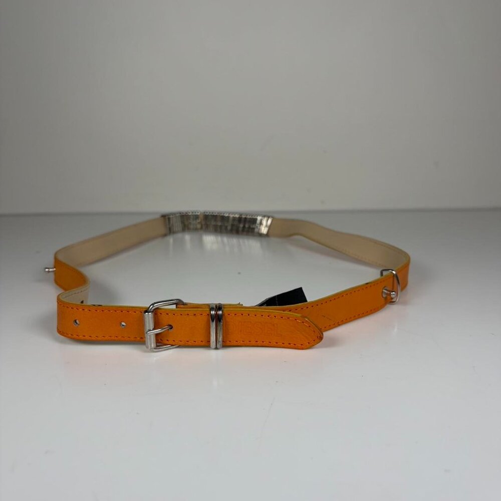 2000s Euro Streetwear Leather Moveable Chains Belt